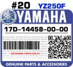 17D-14458-00-00 YAMAHA YZ250F