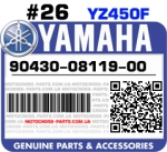 90430-08119-00 YAMAHA YZ450F