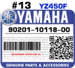 90201-10118-00 YAMAHA YZ450F
