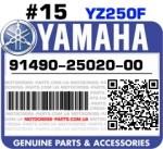 91490-25020-00 YAMAHA YZ250F