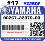 90267-32070-00 YAMAHA YZ250F