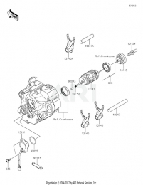 МЕХАНИЗМ ПЕРЕКЛЮЧЕНИЯ СКОРОСТЕЙ KX250F 2022