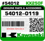 54012-0119 KAWASAKI KX250F