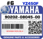 90202-08045-00 YAMAHA YZ450F