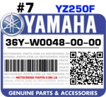 36Y-W0048-00-00 YAMAHA YZ250F